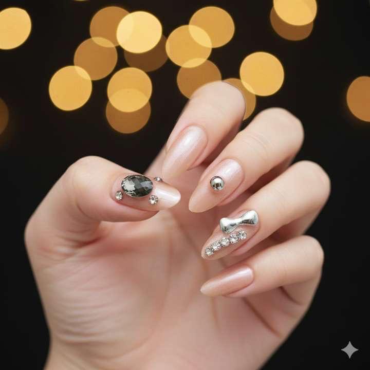 Opaline Grace Press-On Nails by Aznik Aesthetics ✨