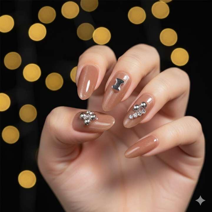 Café Couture Press-On Nails by Aznik Aesthetics ✨