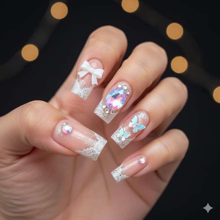 Crystal Whimsy Press-On Nails by Aznik Aesthetics ✨