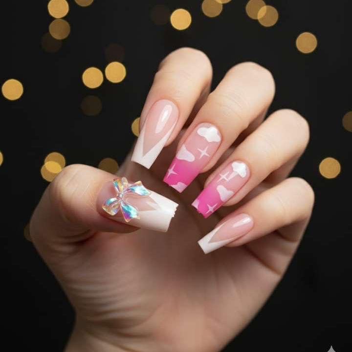 Dreamscape Press-On Nails by Aznik Aesthetics ☁️✨