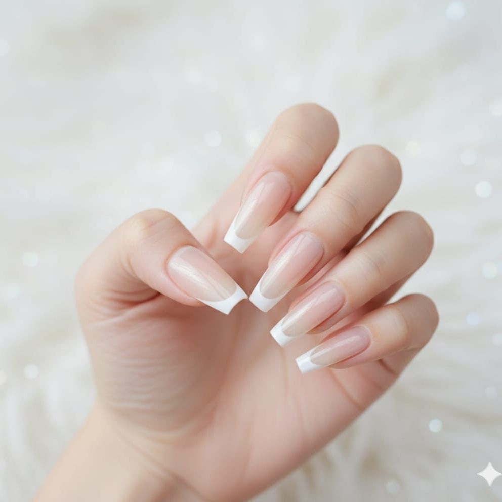 French Cloud Press-On Nails by Aznik Aesthetics ✨